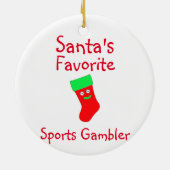 Favoriete Ornament voor gambler in Santa's (Achterkant)