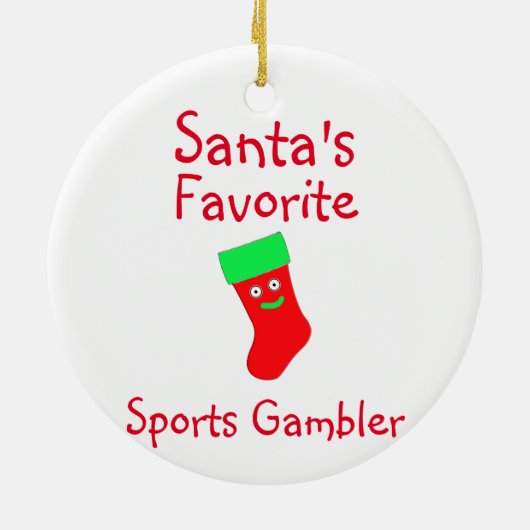 Favoriete Ornament voor gambler in Santa's (Achterkant)
