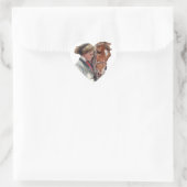 Favoriete paarden hart sticker (Tas)