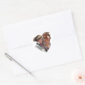 Favoriete paarden hart sticker (Envelop)