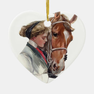 Favoriete paarden keramisch ornament