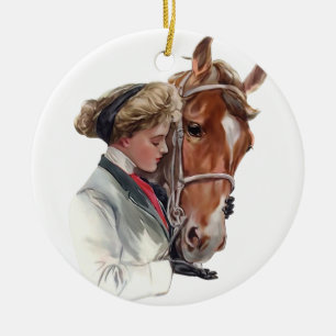 Favoriete paarden keramisch ornament