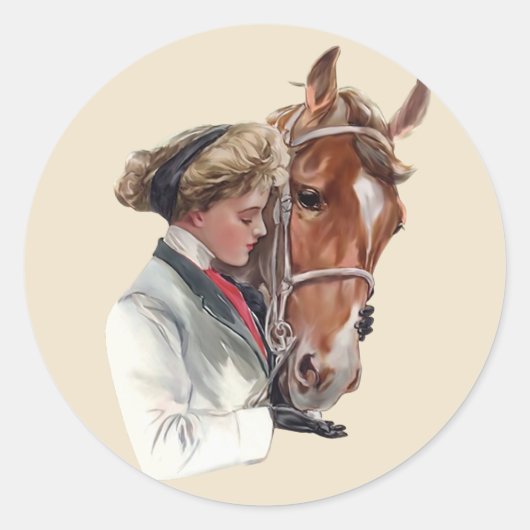 Favoriete paarden ronde sticker (Voorkant)