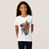 Favoriete paarden t-shirt (Voorkant volledig)