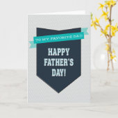 Favoriete pap-Vaderdag kaart (Gele Bloem)