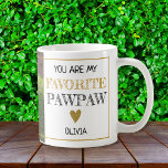 Favoriete PawPaw opa kleinkind aangepaste foto Koffiemok<br><div class="desc">Een schattig en gedenkwaardig geschenk voor je favoriete opa. Personaliseer met 1 foto en jouw naam.</div>