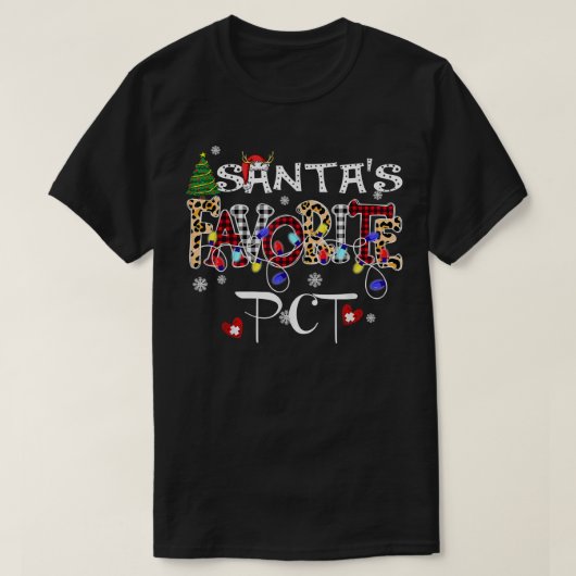 Favoriete PCT-patiëntenzorg voor prettige kerstker T-shirt (Design voorkant)