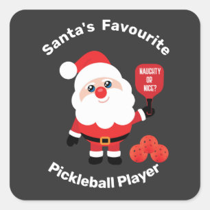 🎅 favoriete Pickleball-speler Vierkante Sticker