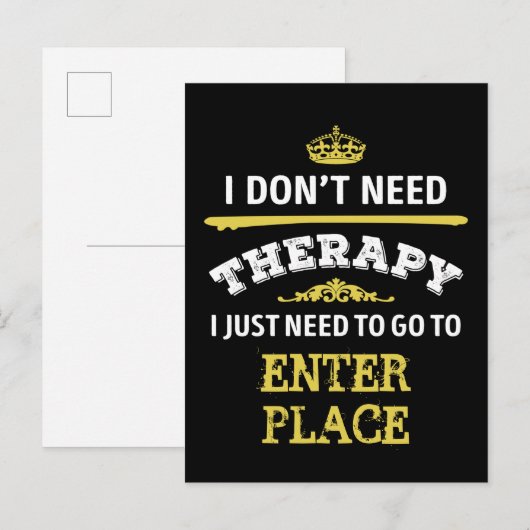 Favoriete plaats heeft geen humor van de therapie briefkaart (Voorkant / Achterkant)