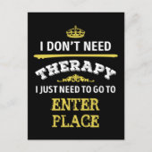 Favoriete plaats heeft geen humor van de therapie briefkaart (Voorkant)