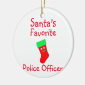Favoriete politieagent voor de kerstmanKeramisch s Keramisch Ornament (Links)