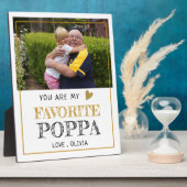 Favoriete Poppa Grandpa Grandchild Custom Photo Fotoplaat (Zijkant)