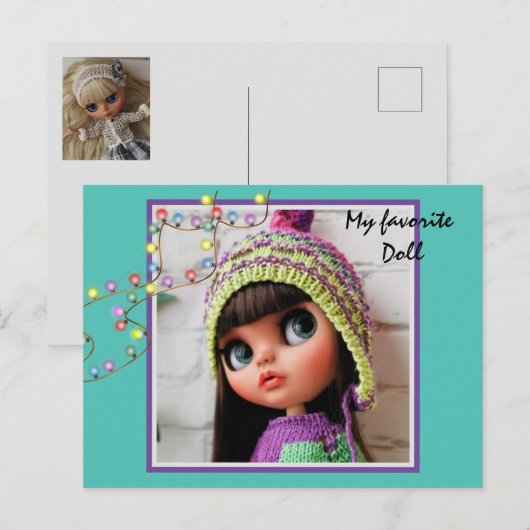Favoriete poppen, poppen Blythe pop Briefkaart (Voorkant / Achterkant)