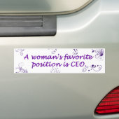 Favoriete positie van vrouwen bumpersticker (Op auto)