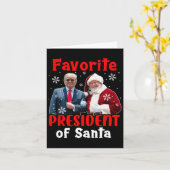 Favoriete President van Santa Christmas Proud Trum Kaart (Gele Bloem)