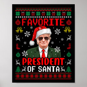 Favoriete President van Santa Xmas Trump Proud won Poster