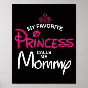 Favoriete prinses noemt mama dochter moederdag poster