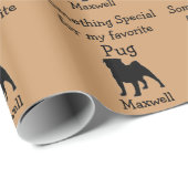 Favoriete Pug Custom Wrapping Paper Cadeaupapier (Rol Hoek)