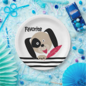 Favoriete puppy papieren bordje (Feest)
