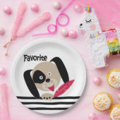 Favoriete puppy papieren bordje (Feest)