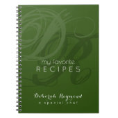 Favoriete recepten, groen geprogrammeerd notitieboek (Voorkant)
