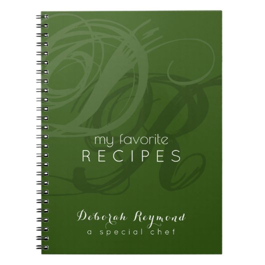 Favoriete recepten, groen geprogrammeerd notitieboek (Voorkant)
