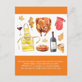Favoriete recepten voor favoriete Thanksgiving Briefkaart