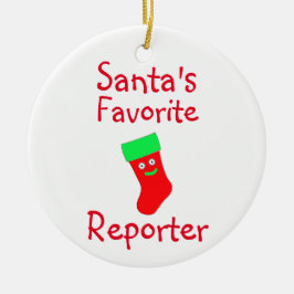 Favoriete Reporter Ceramic Ornament
