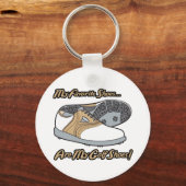 favoriete schoenen zijn mijn golfschoenen sleutelhanger (Voorkant)