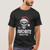 Favoriete Skeleton Grappig Kerstgezin Matching T-shirt (Voorkant)
