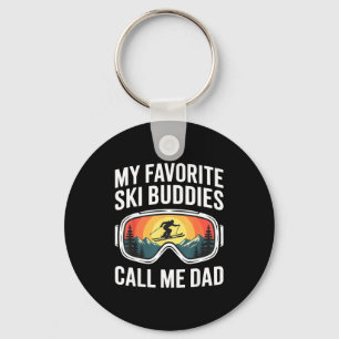 Favoriete ski-vrienden noemen papa shirt skien vad sleutelhanger