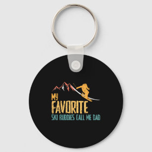 Favoriete ski-vrienden noemen vader retro vintage  sleutelhanger