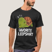 Favoriete slaapstand: luie schildpad Slaap Pajama  T-shirt (Voorkant)