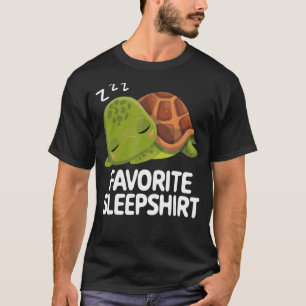 Favoriete slaapstand: luie schildpad Slaap Pajama  T-shirt