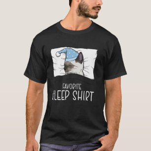 Favoriete slaatshirt Siamese kat, slapende Meezer  T-shirt