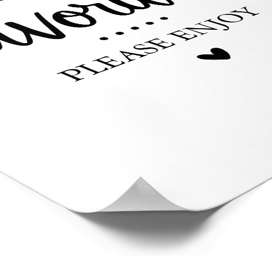 Favoriete snoepjes en lekkernijen Favoriete tafelt Poster (Hoek)