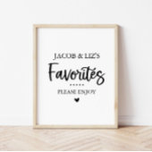 Favoriete snoepjes en lekkernijen Favoriete tafelt Poster