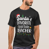 Favoriete sociale studies kerstleraar t-shirt (Voorkant)