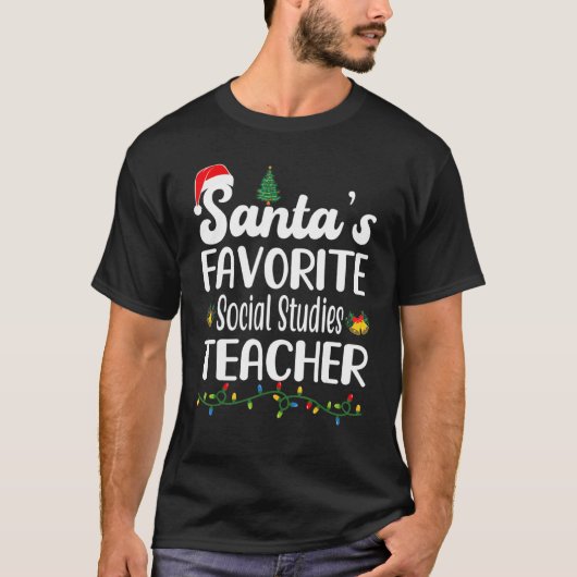 Favoriete sociale studies kerstleraar t-shirt (Voorkant)
