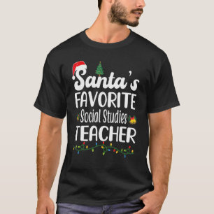 Favoriete sociale studies kerstleraar t-shirt