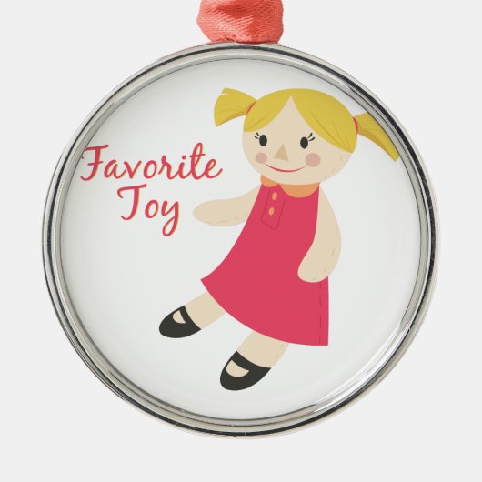 Favoriete Speelgoed Metalen Ornament (Voorkant)