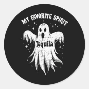 Favoriete Spirit Tequila Drink Ghost Halloween C Ronde Sticker