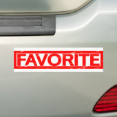 Favoriete stempel bumpersticker (Op auto)