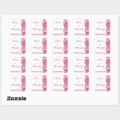 Favoriete Stickers Fusia Wit Damask Lace Print Pat (Vel)