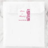 Favoriete Stickers Fusia Wit Damask Lace Print Pat (Tas)