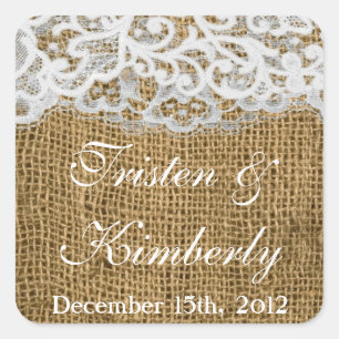 Favoriete Stickers Hoefijzers op Burlap Lace Land