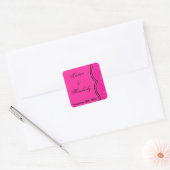 Favoriete Stickers Hot Pink Black Damask Lace Prin (Envelop)
