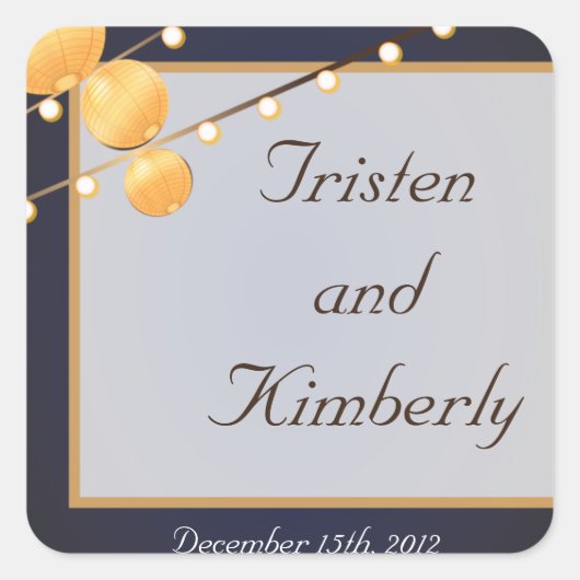 Favoriete Stickers Papieren Lantaarns op Blauw Chi (Voorkant)