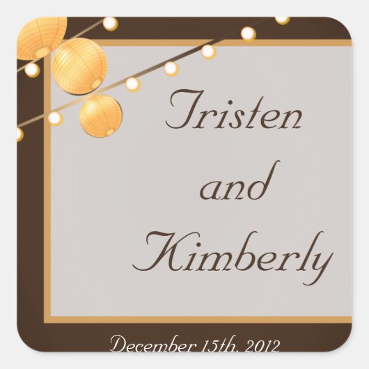 Favoriete Stickers Papieren Lantaarns op Bruin Chi (Voorkant)