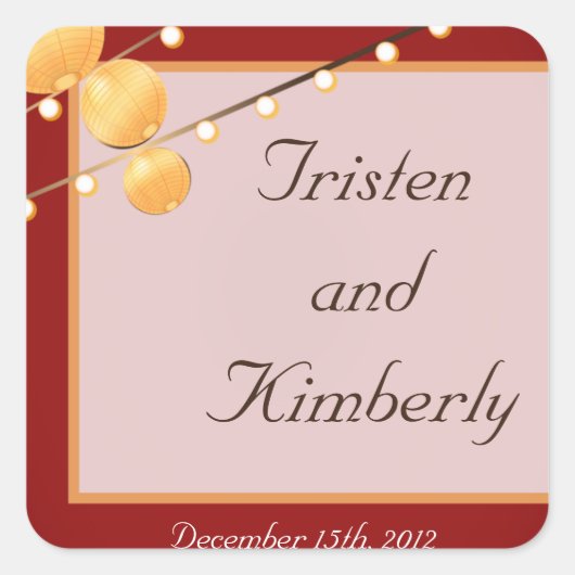 Favoriete Stickers Papieren Lantaarns op Rood Chin (Voorkant)